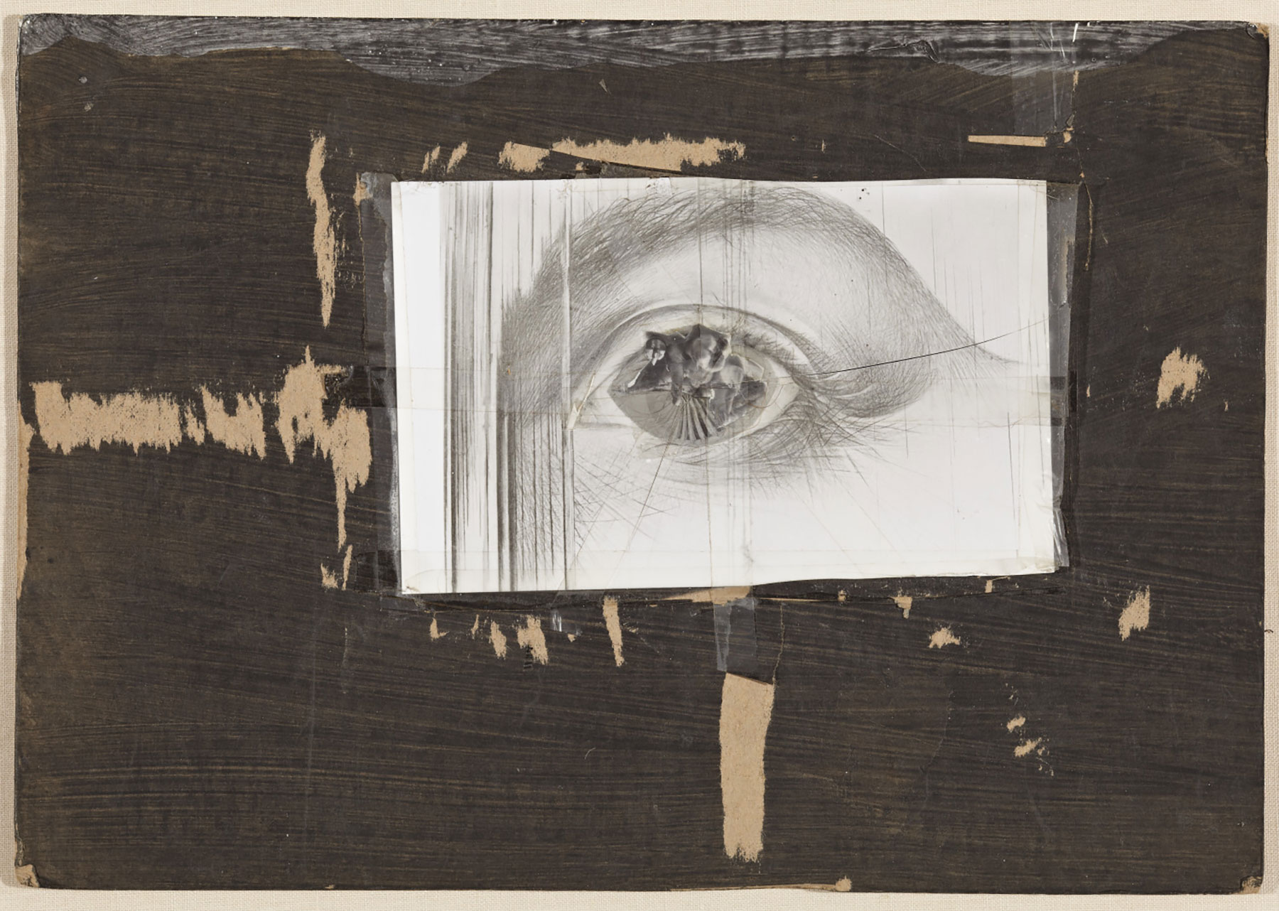 Jay DeFeo, Untitled, c. 1972-1973. Photo collage with tape on painted rag board. Purchased with funds provided by Contemporary Forum. © 2020 Artists Rights Society (ARS), New York.