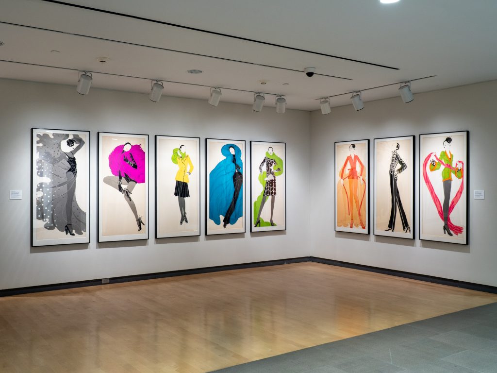 Antonio: The Fine Art of Fashion Illustration. Installation view. Phoenix Art Museum, 2019.