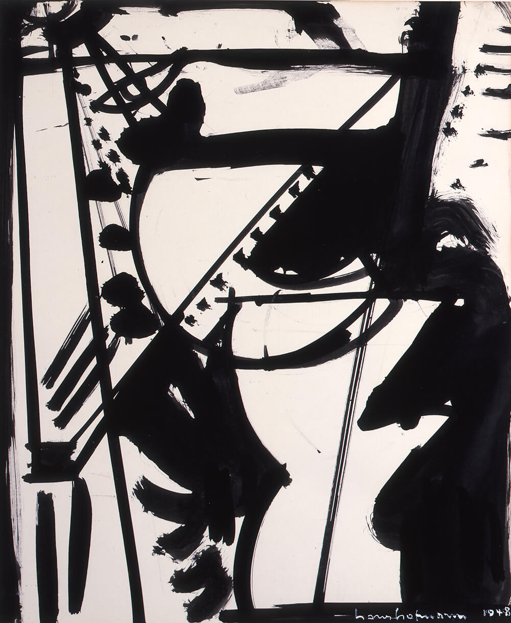 Hans Hofmann, Untitled (Sin título), 1948, India ink, Gift of Mr. and Mrs. Orme Lewis. © Artists Rights Society (ARS), New York.
