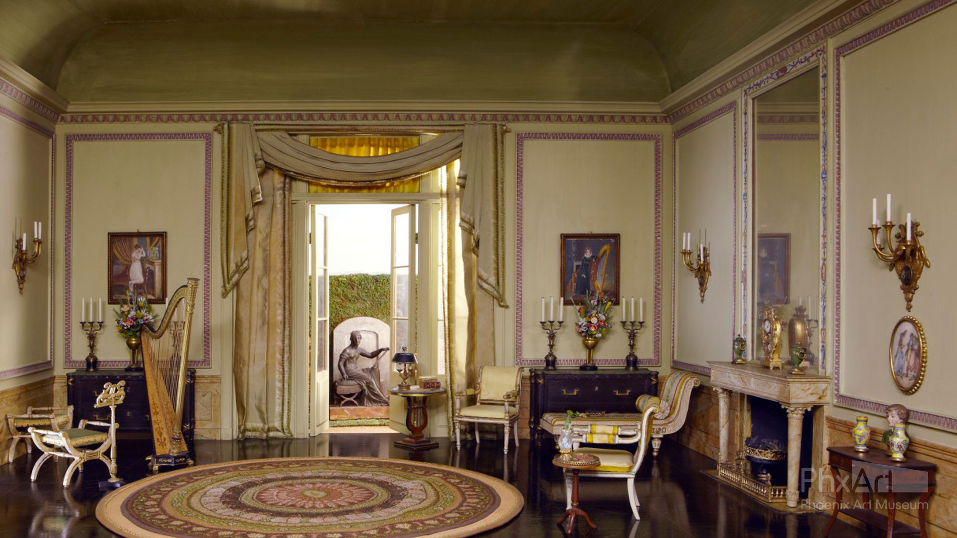 Narcissa Niblack Thorne, French Directoire Room, 1795-1799, 1932-1937. Mniature room. Gift of Niblack Thorne.