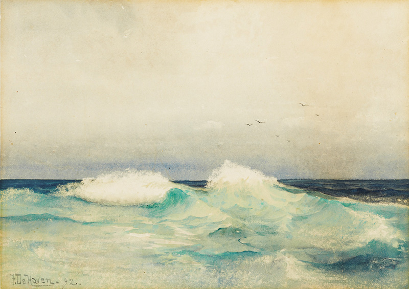 Franklin De Haven, Untitled (Seascape) (Sin título [Marina]), 1892, watercolor, Gift of Governor and Mrs. Bruce Babbitt