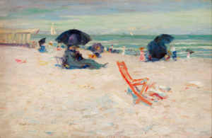 Robert Henri, Beach at Atlantic City (La playa de Cuidad Atlántica), 1893. Oil on canvas. Gift of Mr. and Mrs. James Beattie.