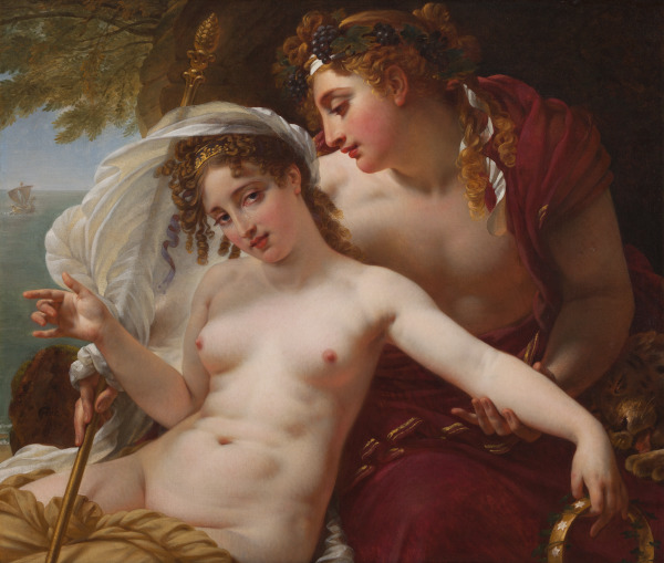 Antoine-Jean Gros, Bacchus and Ariadne (Baco y Ariadne), 1820. Oil on canvas. Museum purchase with funds provided by an anonymous donor.