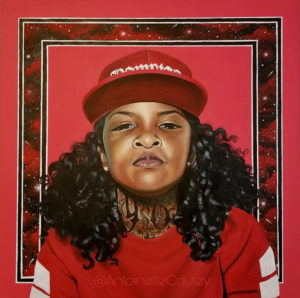 Antoinette Cauley. Still Brazy. 2018. Acrylic on canvas. Mesa Community College Permanent Collection.