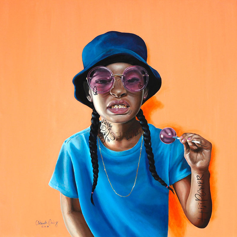 Antoinette Cauley. Whole Life I Been a G. 2018. Acrylic on canvas. Private Collection.