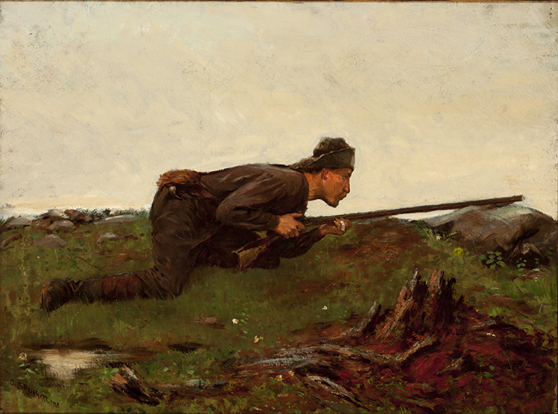 Charles Stanley Reinhardt, Frontiersman (Pionero), 1875. Oil on canvas. Gift of the Carl S. Dentzel Family Collection.
