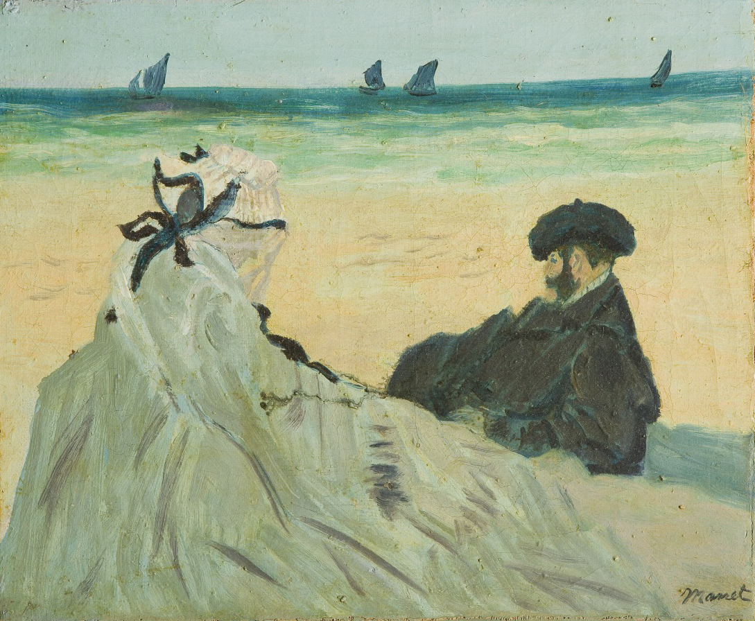 Edouard Manet, Two People at the Beach, 19th century. Oil on canvas. Gift of an anonymous donor