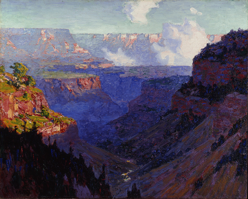 Edward Henry Potthast, Looking Across the Grand Canyon (Vista al Gran Cañon), c. 1910. Oil on canvas. Gift of Western Art Associates.