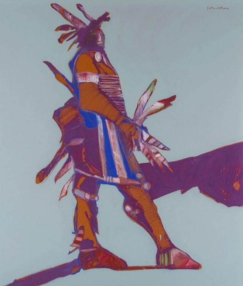 Fritz Scholder, Another Sioux Chief (Otro jefe sioux), 1979. Oil on canvas. Gift of Sharron and Delbert Lewis in honor of the 50th Anniversary.
