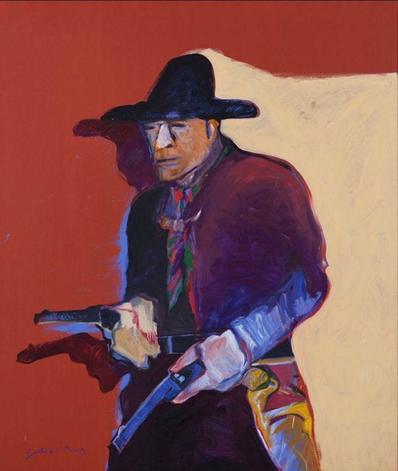 Fritz Scholder, Portrait of a Cowboy (Retrato de un vaquero), 1978. Acrylic on canvas. Gift of Joseph and Gloria Rose.