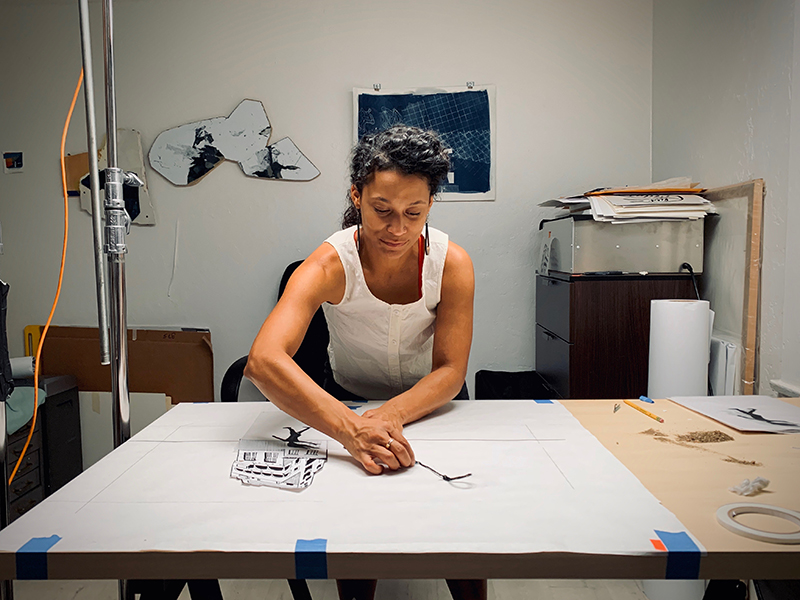 Estrella Esquilín, Portrait of the Artist in Studio, 2020. Photo credit: Alonso Parra, Lamp Left Media.