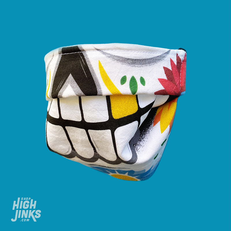 Jon and Jenn Arvizu, High Jinks Apparel Desert Sugar Skull Face Mask, 2020. Textile. Courtesy of the artist.