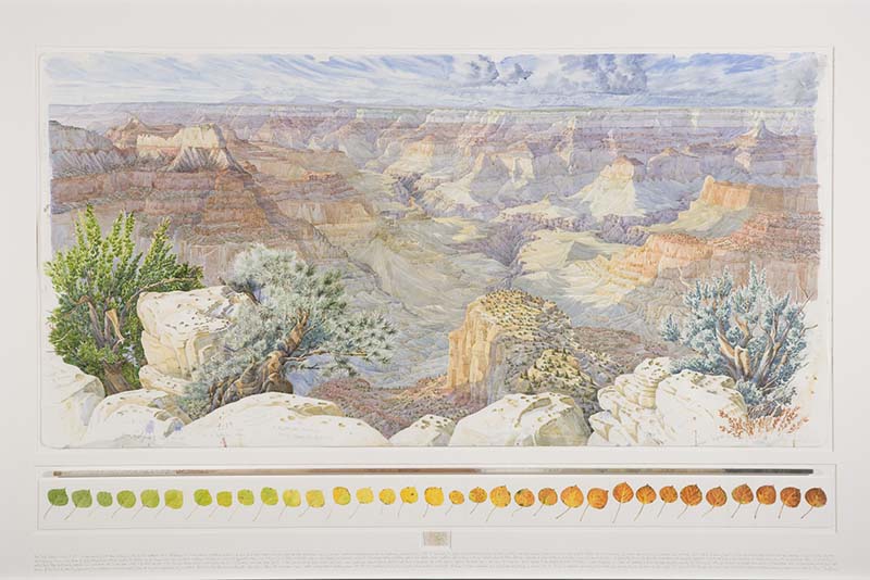 Tony Foster, From Point Sublime looking ESE (Desde Point Sublime viendo hacia el ESE), 2004. Watercolor and pencil on paper. Gift of the Men's Arts Council Western American Endowment Fund.
