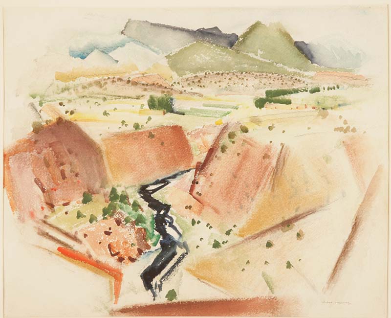 Victor Higgins, Arroyo Hondo, c. 1935. Watercolor. Gift of Mr. and Mrs. Orme Lewis.