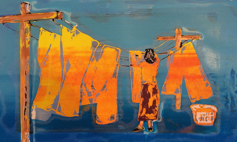 Manny Burruel, Mom Liked the Sunshine, 2015. Monosilksceen print. Courtesy of the artist.