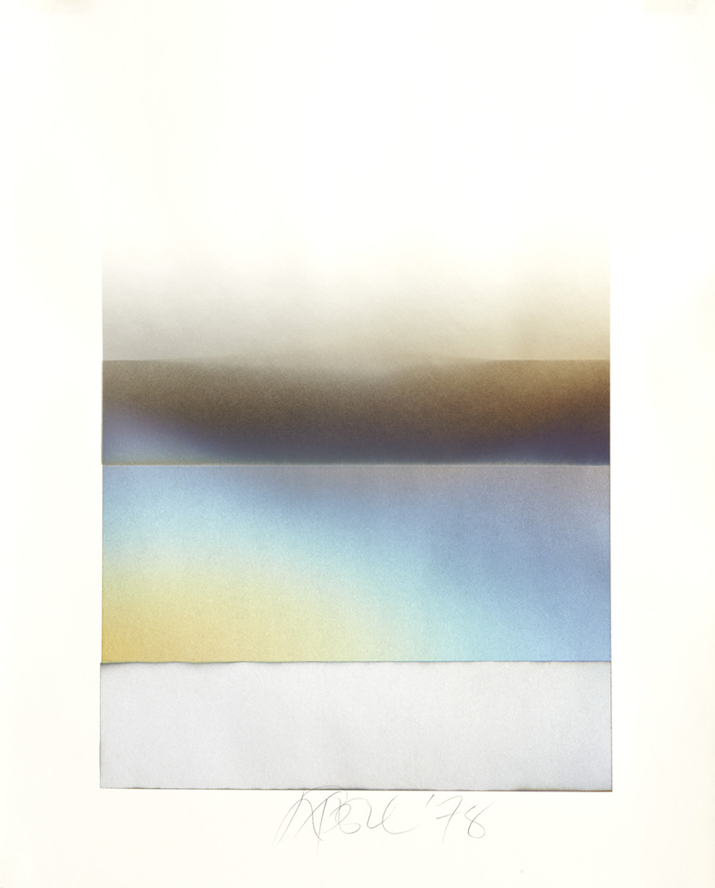 Larry Bell, Untitled (Sin título), 1978. Vapor drawing on paper. Gift of Susan Julia Ross and Gary L. Waddington, M. D.