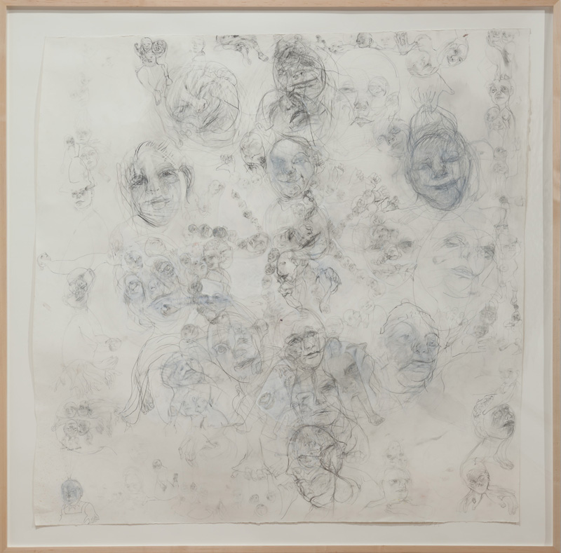 Judy Glantzman , Untitled (Sin título), 2006. Graphite and whitewash on paper. Gift of Joel and Carole Bernstein.
