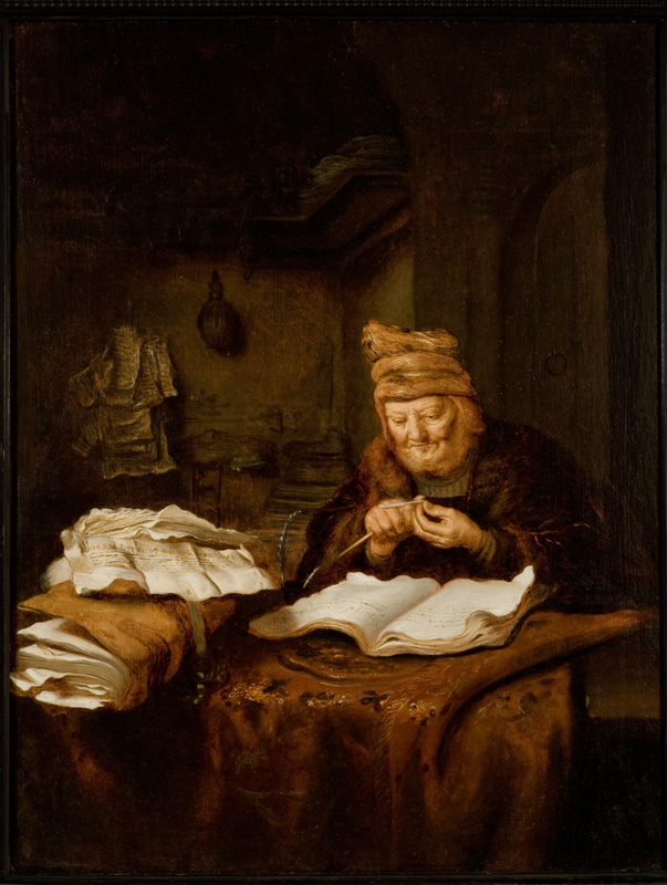 Salomon Koninck, The Old Philosopher (El viejo filósofo), 1645-1650. Oil on oak panel. Gift of the E. W. Edwards Estate.