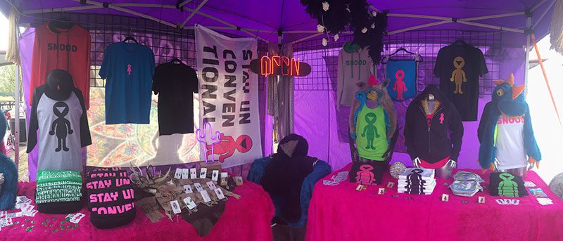 Snood Booth, Pot of Gold Music Festival, March 2019. Courtesy of the artist.