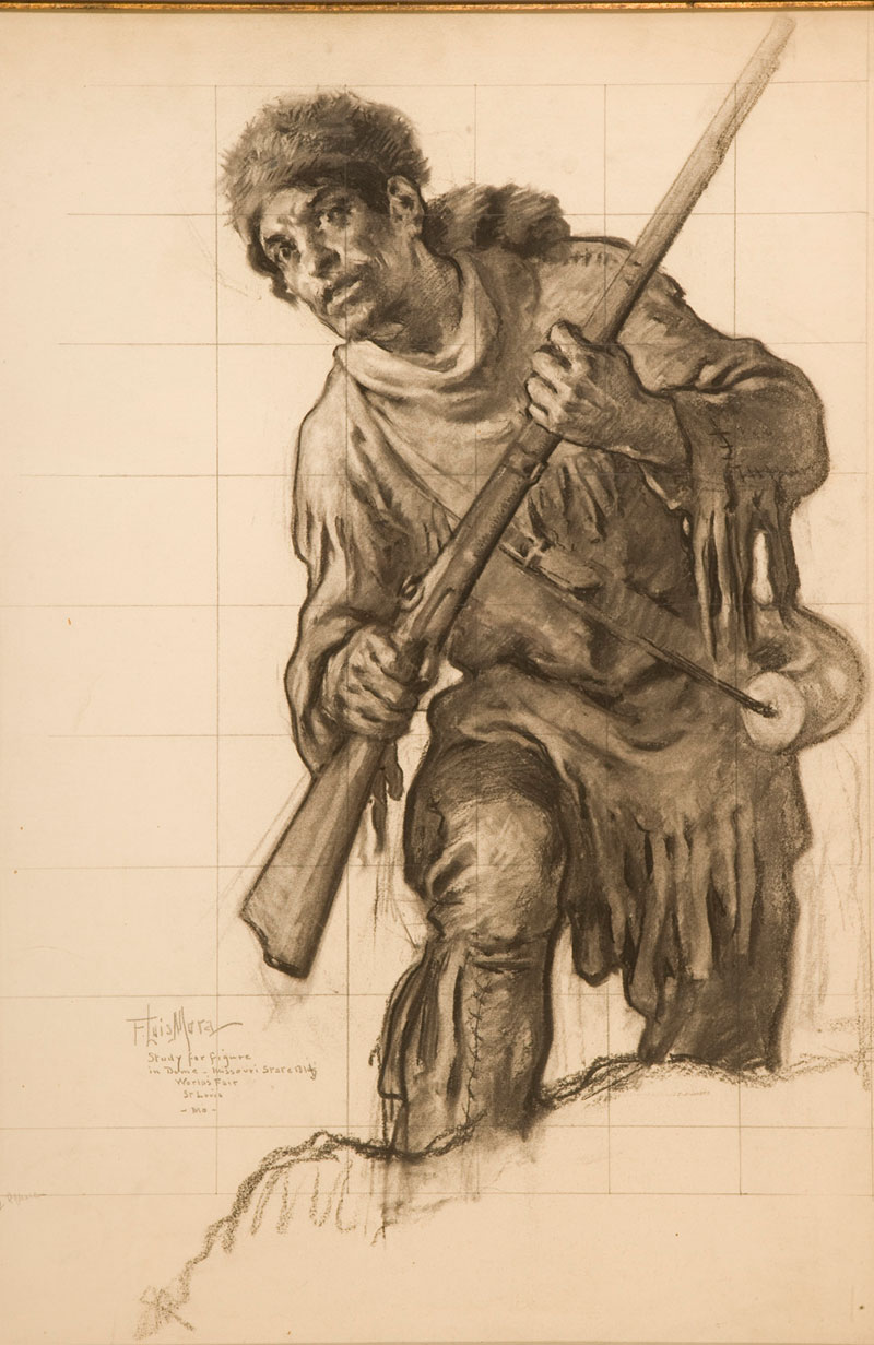Francis Luis Mora, Mountainman - Figure Study (Hombre de la montaña - estudio), 1904. Charcoal. Gift of the Carl S. Dentzel Family Collection.