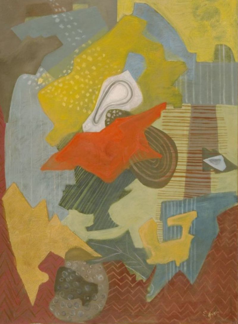 Eugene Grigsby, African Genesis (Génesis africano), 1960. Oil on canvas. Gift of COBA in honor of the Museum's 50th Anniversary.