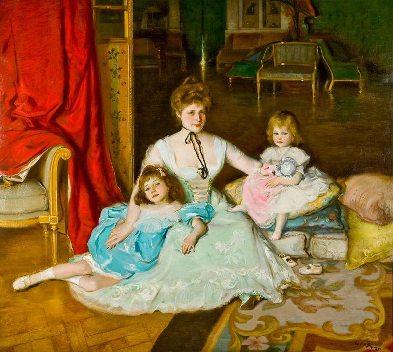 Julius Rolshoven, Madame Koch and Her Children, 1898. Oil on canvas. Gift of Ellen and Howard C. Katz in honor of the Museum's 50th Anniversary.