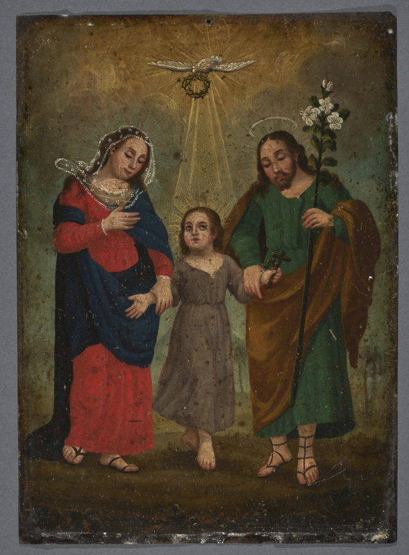 Unknown, Holy Family, c. 1870. Oil on tin. Gift of Gerry S. Culpepper.