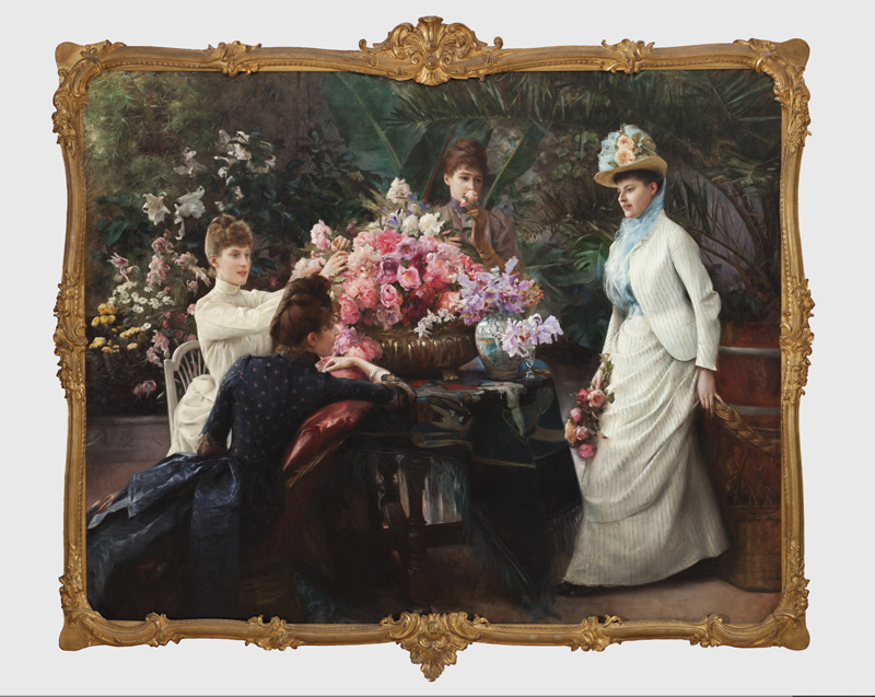 Julius LeBlanc Stewart, Spring Flowers (In the Conservatory), 1890. Oil on canvas. Gift of Citibank.