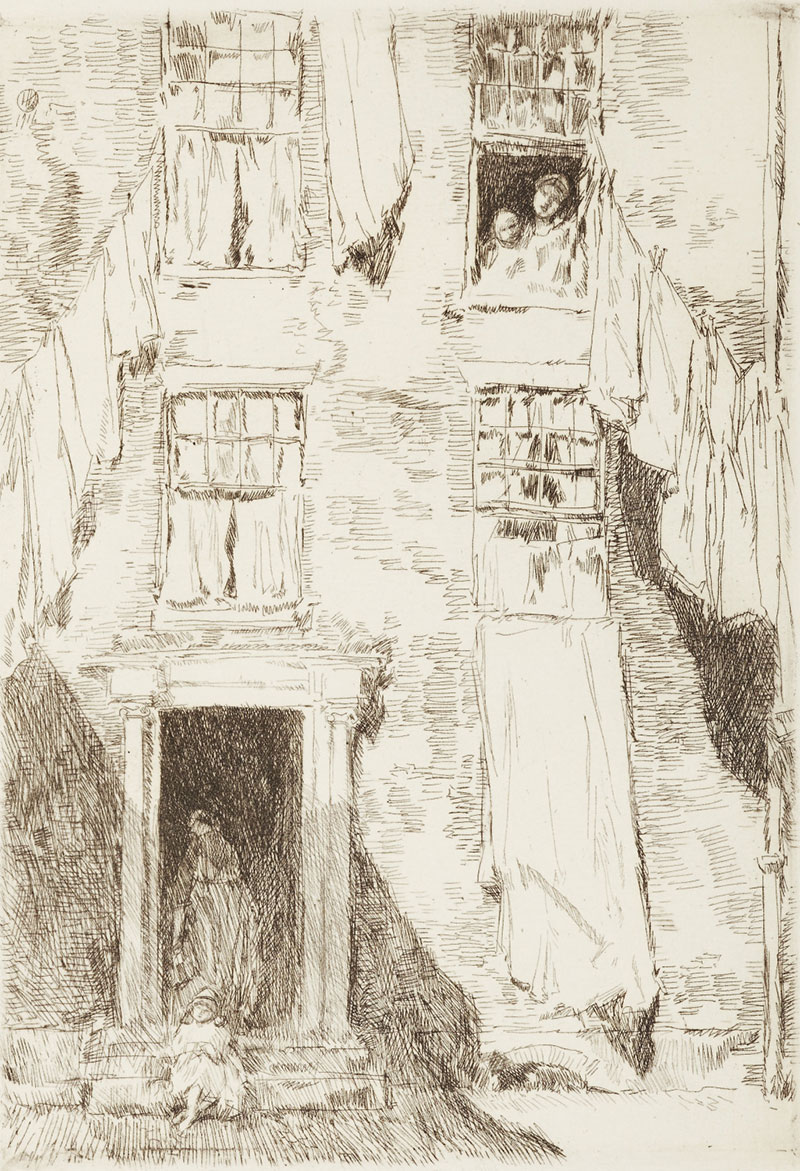 Childe Hassam, Madonna of the North End (Virgen del extremo norte), 1916. Etching. Gift of Mr. and Mrs. Reuben Shohet.