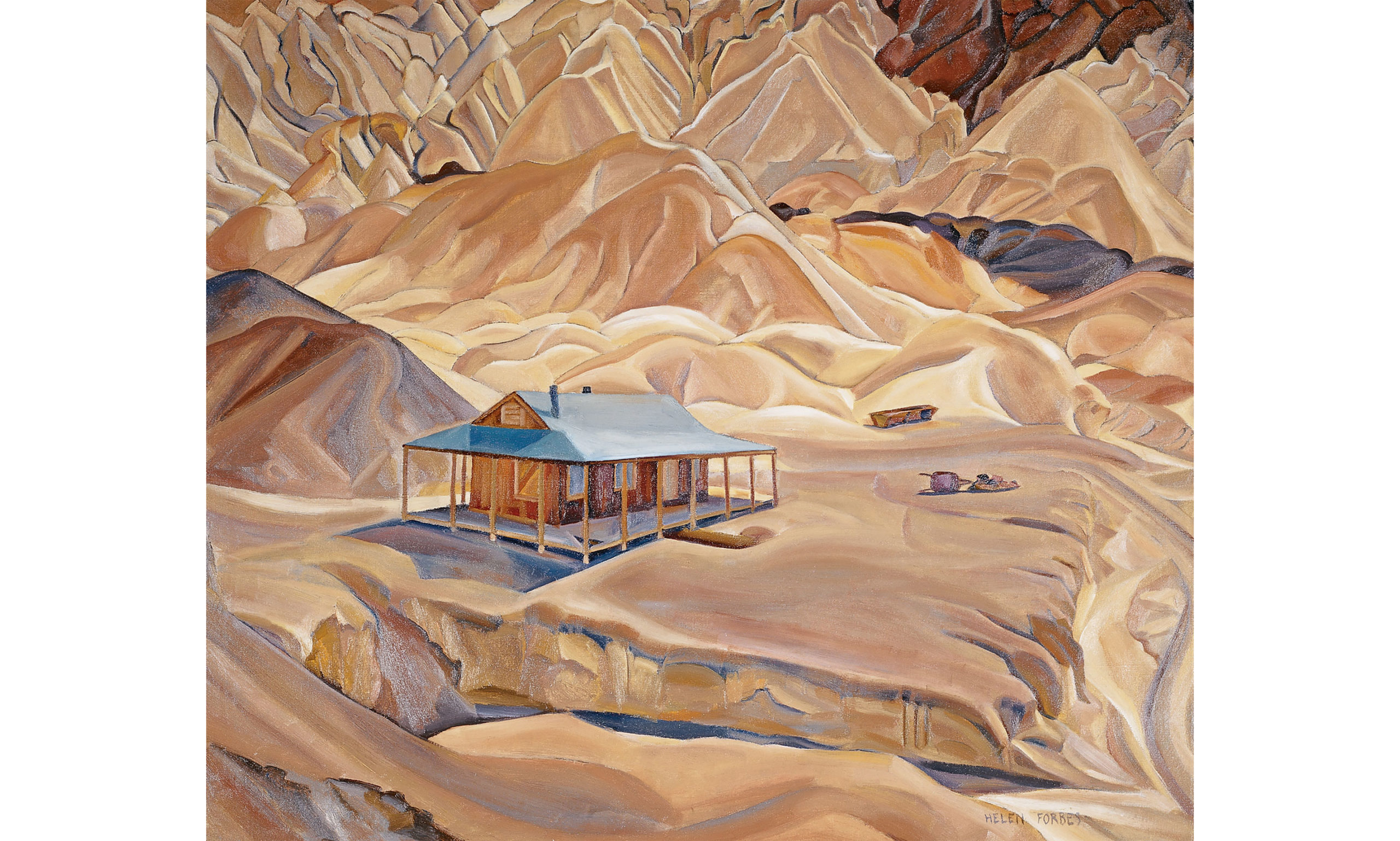 Helen Katharine Forbes, Mountains and Miner’s Shack, 1940. Oil on canvas. The Schoen Collection: American Scene Painting; Courtesy of the Georgia Museum of Art, University of Georgia.