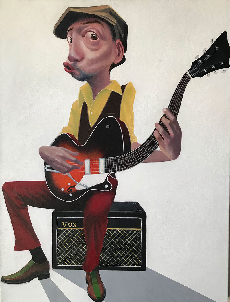 Tato Caraveo, self portrait, 2020. Acrylic on canvas. Courtesy of the artist.