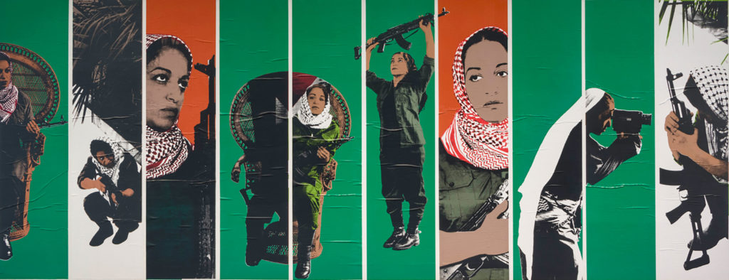 Sama Alshaibi, Generation after Generation, 2019. Screen print mixed media, 10 panels. Courtesy of the artist.