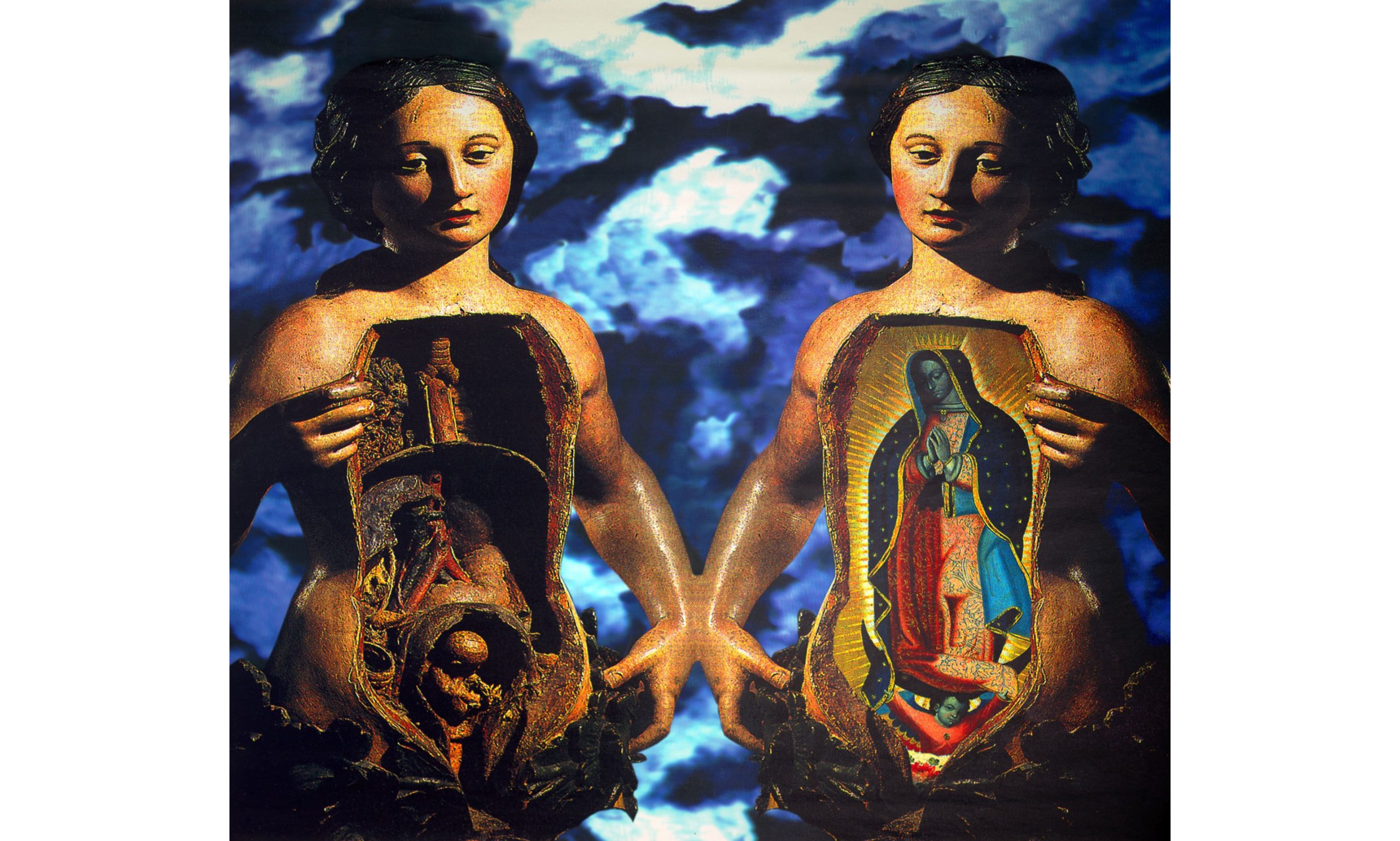 Amalia Mesa-Bains, Guadalupe Twins in Venus Envy, Chapter III: Cihuatlampa, 1997. Giclee print; 14 x 36 in. Courtesy of the artist and Rena Bransten Gallery, San Francisco.
