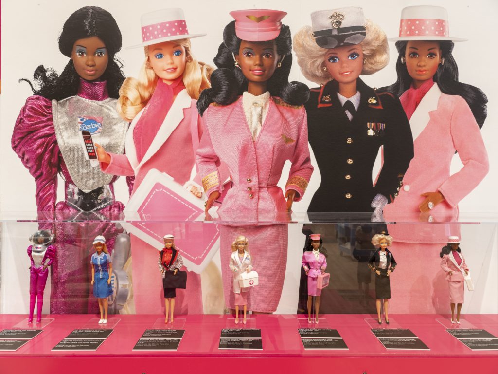 Installation view of Barbie®: A Cultural Icon, 2024. Phoenix Art Museum.